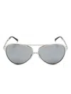 Saint Laurent Pilot-frame Sunglasses In Silver