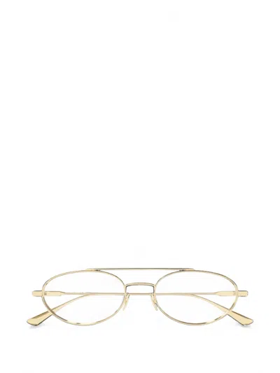 Saint Laurent Pilot-frame Glasses In Gold