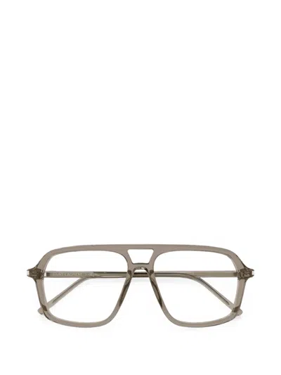Saint Laurent Pilot-frame Glasses In Gray