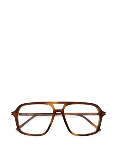 Saint Laurent Pilot-frame Glasses In Multi