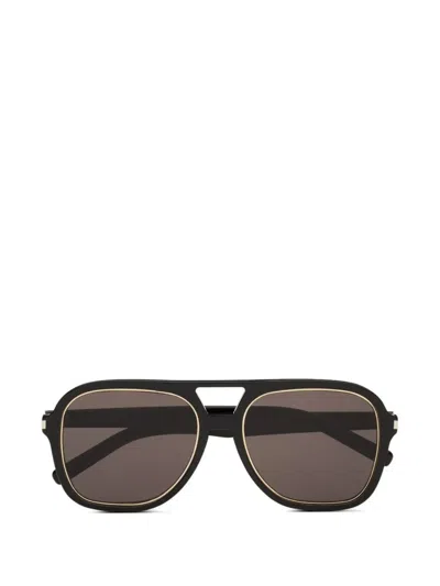 Saint Laurent Pilot-frame Sunglasses In Black