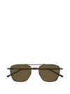 Saint Laurent Pilot-frame Sunglasses In Neutral