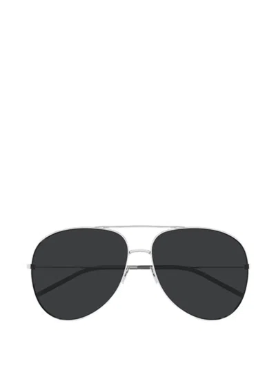 Saint Laurent Pilot-frame Sunglasses In Blue