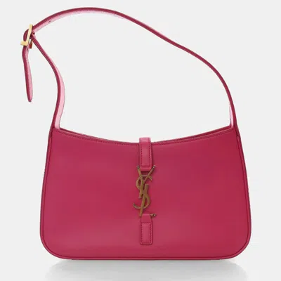 Pre-owned Saint Laurent Pink Calfskin Le 5 A 7 Shoulder Bag