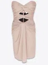 Saint Laurent Pink Cut-out Mini Dress