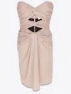 Saint Laurent Pink Cut-out Mini Dress
