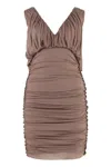 Saint Laurent Woman Short Dress Light Brown Size 6 Cupro In Pink
