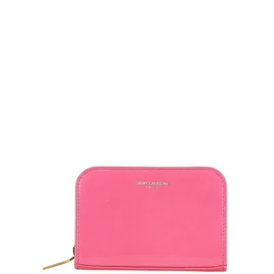 Pre-owned Saint Laurent Pink Leather Coin Purse/coin Case ()