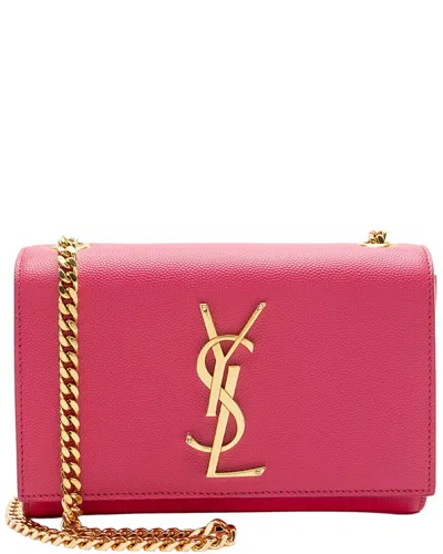 Pre-owned Saint Laurent Pink Leather Kate Small Shoulder Bag (authentic Pre-loved)