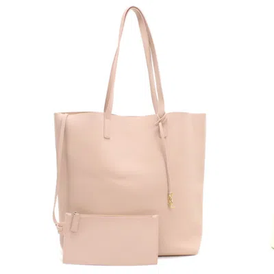 Pre-owned Saint Laurent Pink Leather Pouch Tote Bag ()