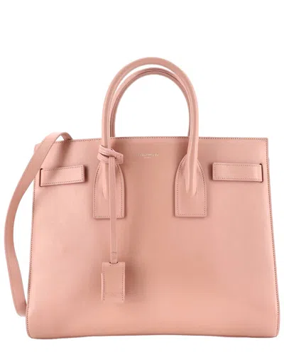 Pre-owned Saint Laurent Pink Leather Sac De Jour Nm Bag Small (authentic Pre-loved)