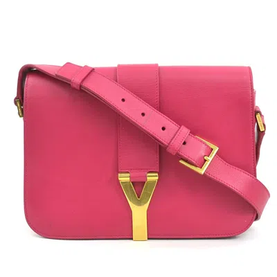 Pre-owned Saint Laurent Pink Leather Shoulder Bag ()