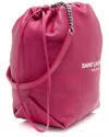 Saint Laurent Pink Leather Teddy Small Bucket Bag (authentic Pre-loved) In Pink