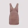 Saint Laurent Woman Short Dress Light Brown Size 6 Cupro In Pink