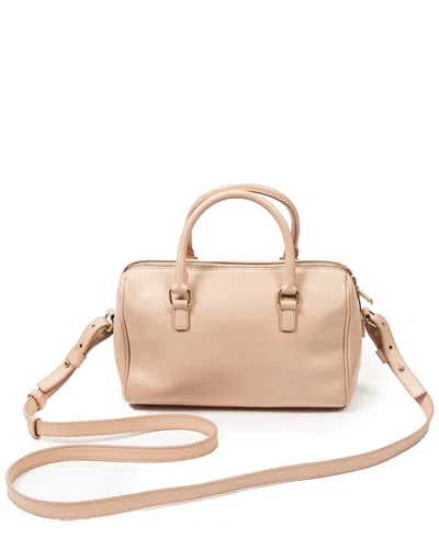 Pre-owned Saint Laurent Pinkish Beige Smooth Leather Baby Duffle (authentic Pre-loved)