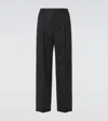 SAINT LAURENT PINSTRIPE COTTON-BLEND WIDE-LEG PANTS