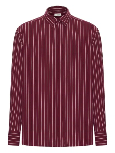 Saint Laurent Bordeaux Clothing Shirts In Red