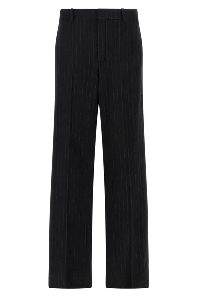 Saint Laurent Pinstripe Pants In Black