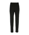 Saint Laurent High Waist Striped Pants In Black