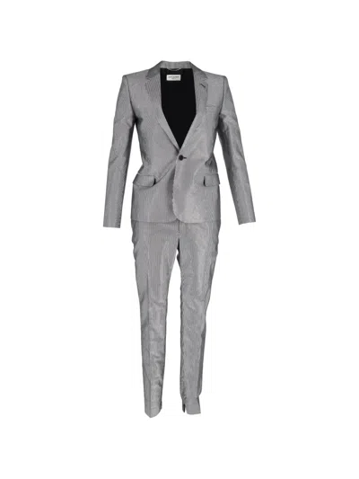 Pre-owned Saint Laurent Pinstripe Suit Set In Gray