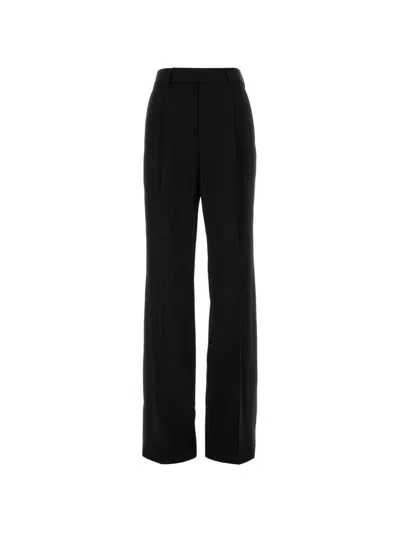 Saint Laurent Pinstripe Trousers In Black