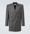 Saint Laurent Men's 6-button Pinstripe Sport Coat In Gris Craie