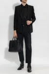 Saint Laurent Pinstriped Blazer In Black