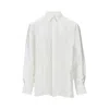 Saint Laurent Pinstriped Silk Shirt In White
