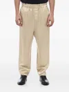 Saint Laurent Stripped Tailoring Pants With Drawstring In Neutrals