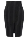 SAINT LAURENT PINSTRIPED WOOL SKIRT SKIRTS