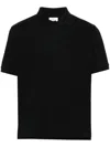 Saint Laurent Shirt With Polo Collar And Short Sleeves In Black