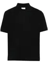 Saint Laurent Classic Cotton Pique Polo Shirt In Black
