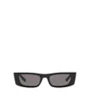 Saint Laurent Plain Colour Sunglasses In Black