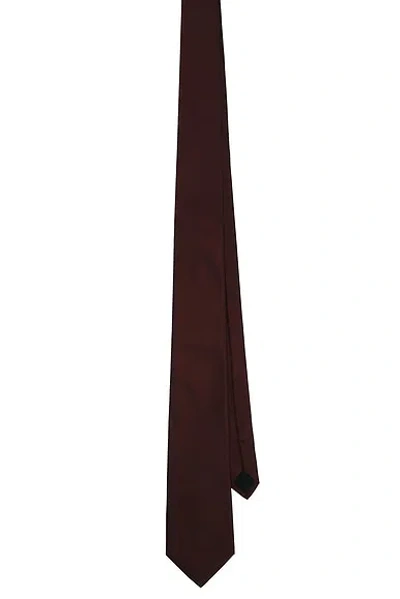 Saint Laurent Plain Tie In Brown