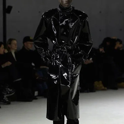 Pre-owned Saint Laurent Plastic Overcoat In All Sizes In Black
