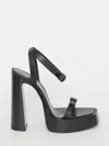 Saint Laurent Platz Platform Sandals In Black