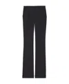 Saint Laurent Pleat-detail Flared Tailored Trousers In Black
