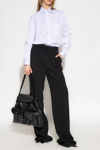 Saint Laurent Pleat-front Trousers In Black