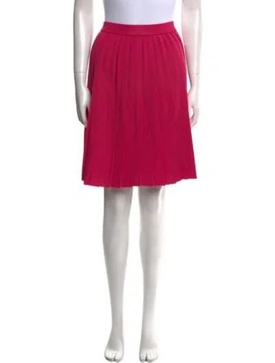 Pre-owned Saint Laurent Pleated Accents Knee-length Skirt In Pink