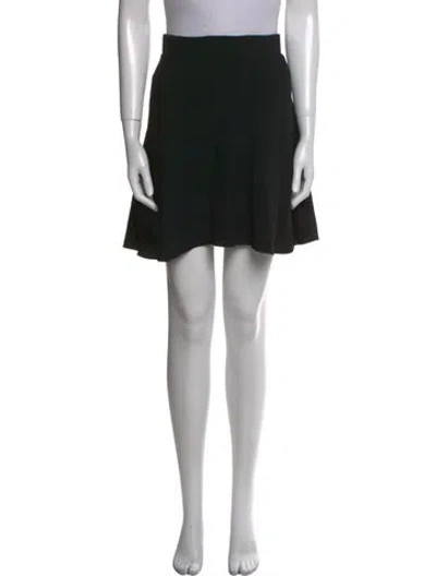 Pre-owned Saint Laurent Pleated Accents Mini Skirt In Black