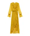 Saint Laurent Abito In Crepe Giallo  Donna In Yellow