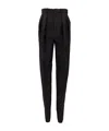 Saint Laurent Pleated-front Straight Trousers In Black