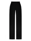 Saint Laurent Black Grain De Poudre Tuxedo Trousers In Black