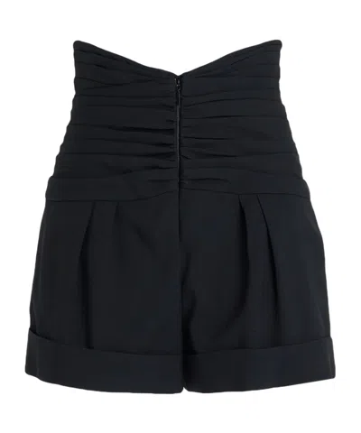 Saint Laurent Pleated Shorts In Black