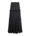 Saint Laurent Ruffled Skirt In Black