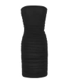 Saint Laurent Schulterfreies Minikleid In Black