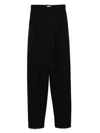 Saint Laurent Wideleg Pants In Grain De Poudre In Black
