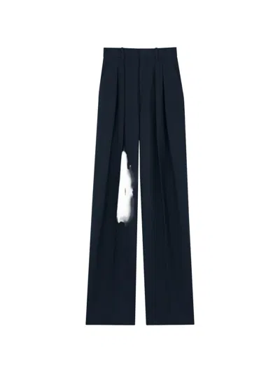 Saint Laurent Pleated Trousers In Black