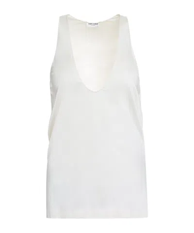 SAINT LAURENT SAINT LAURENT U-NECK SLEEVELESS TANK TOP