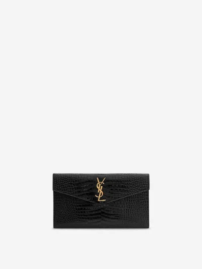 Saint Laurent Pochette Uptown Handbag In Black